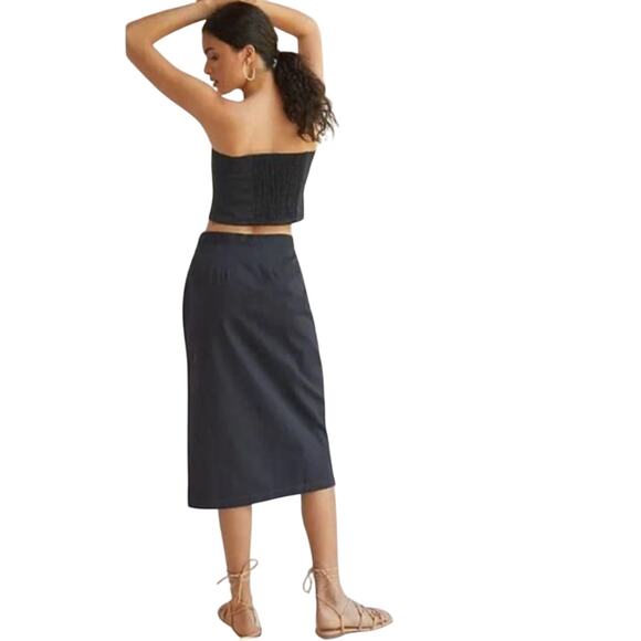 Anthropologie Maeve Embroidered Palm Tree Midi Skirt Size 6 New w/ Tag MSRP $98 - Picture 3 of 14